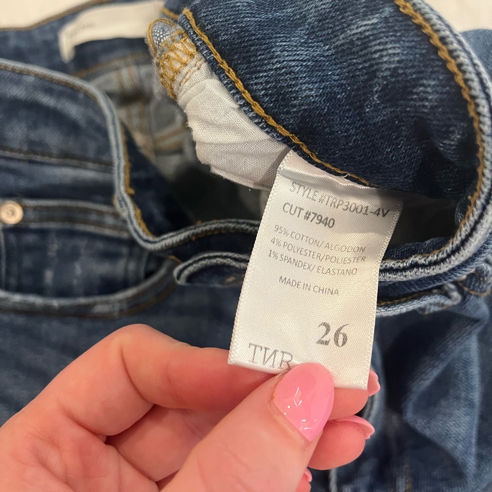 High Rise Distressed Straight Jean - Picture 5 of 5